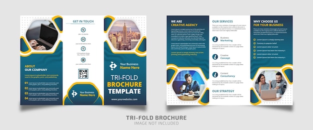 Vecteur conception de modèle de brochure à trois volets d'entreprise premium