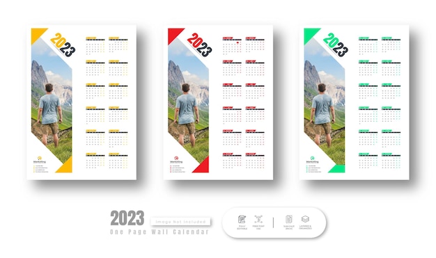 Conception De Modèle De Calendrier Mural 2023