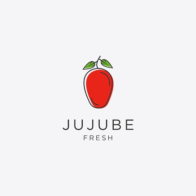 Conception de modèle Concept de logo Jujube