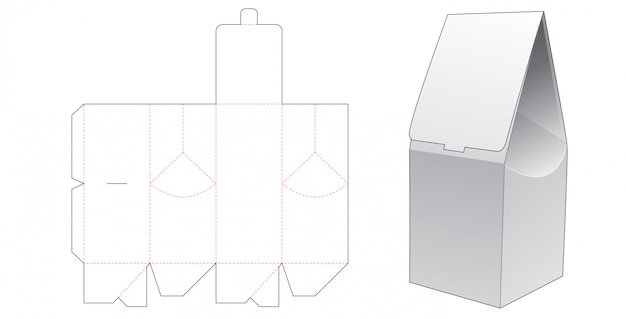 Conception de modèle de découpe de sac cadeau en papier