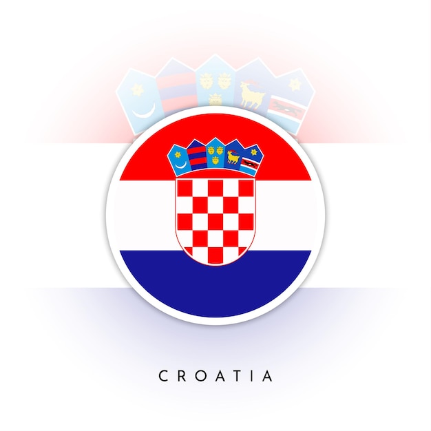 Conception de modèle de drapeau de la croatie