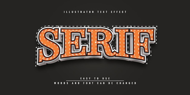 Conception de modèle d'effet de texte 3d modifiable Illustrator