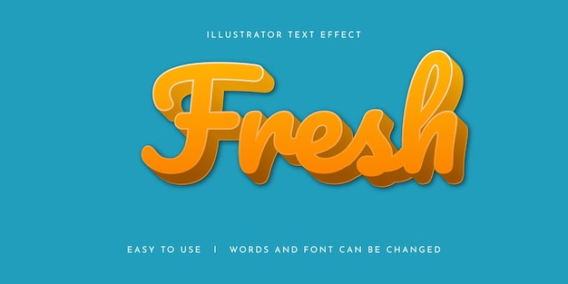 Conception De Modèle D'effet De Texte Modifiable D'illustrateur Frais