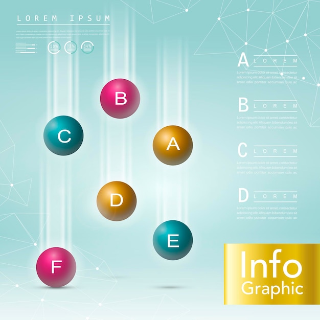 Conception De Modèle D'éléments Infographiques Réalistes De Boules Brillantes