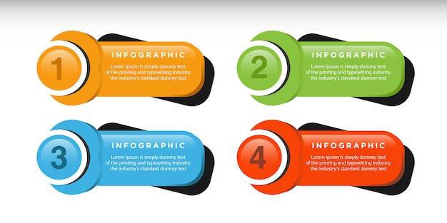 Conception De Modèle D'entreprise Infographique Avec Des éléments De Cercle Connectés