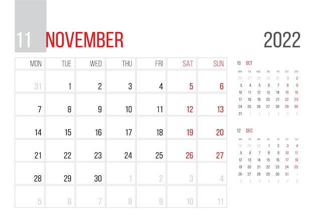 Conception De Modèle D'entreprise De Planificateur De Calendrier 2022 Le Mois De Mars La Semaine Commence Le Lundi Grille De Base