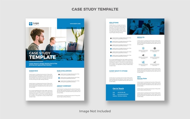 Vecteur conception de modèle d'étude de cas et modèle de conception de flyer