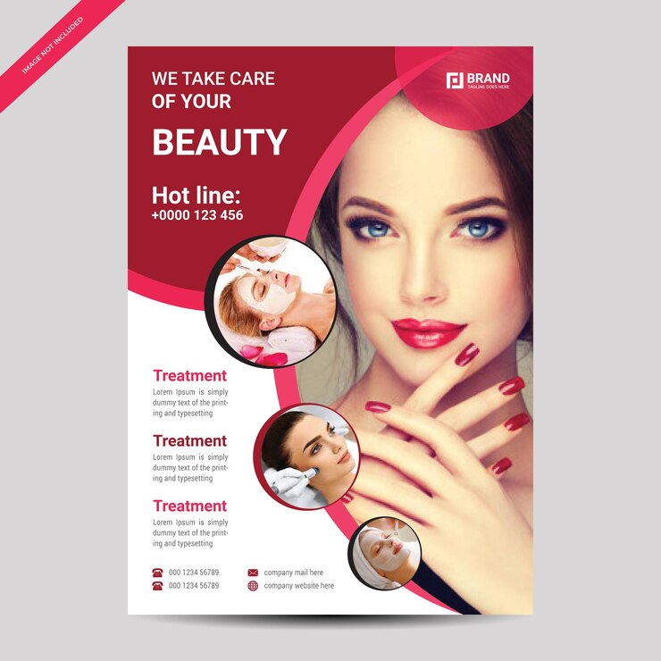 Vecteur conception de modèle de flyer de beauté moderne pour les entreprises