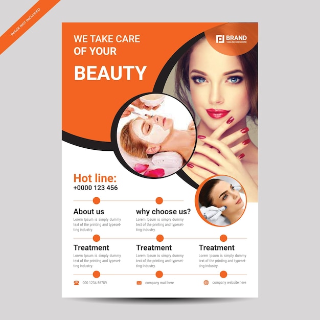 Conception de modèle de flyer de beauté moderne pour les entreprises