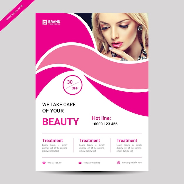 Conception De Modèle De Flyer Beauté Avec Moderne