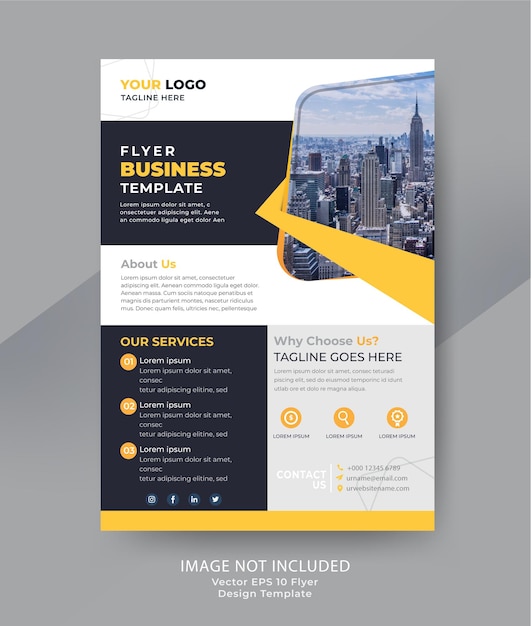 Conception de modèle de flyer d'entreprise moderne