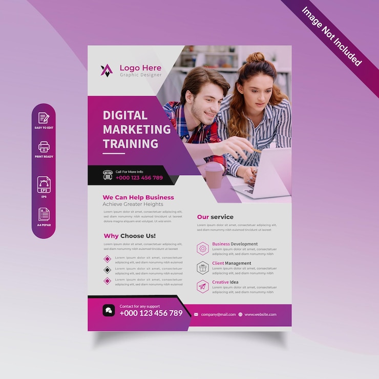 Vecteur conception de modèle de flyer d'entreprise avec vecteur