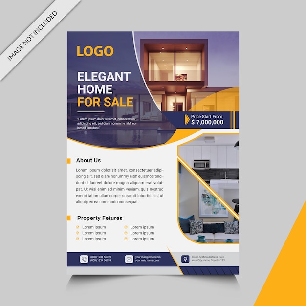Conception De Modèle De Flyer D'entreprise De Vente à Domicile Moderne En Vecteur