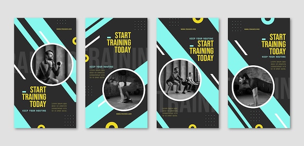 Conception de modèle de gym design plat