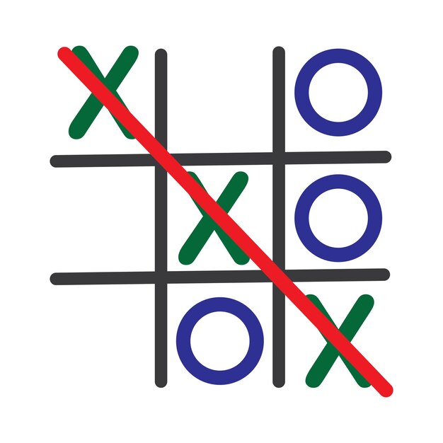 Conception De Modèle D'icône D'illustration Vectorielle De Jeu De Tic Tac Toe