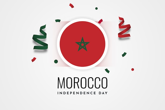 Conception De Modèle D'illustration De Fête De L'indépendance Du Maroc