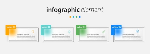 Conception De Modèle D'infographie Créative D'entreprise à Effet De Verre Transparent