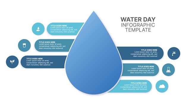 Conception De Modèle D'infographie De La Journée Mondiale De L'eau