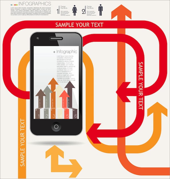 Vecteur conception de modèle d'infographie