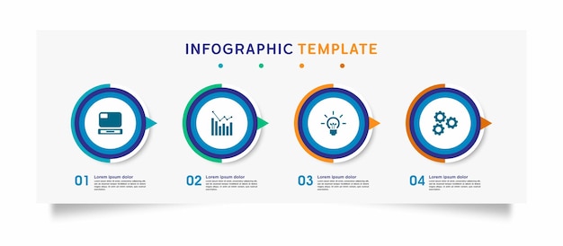 Conception De Modèle Infographique D'entreprise Moderne