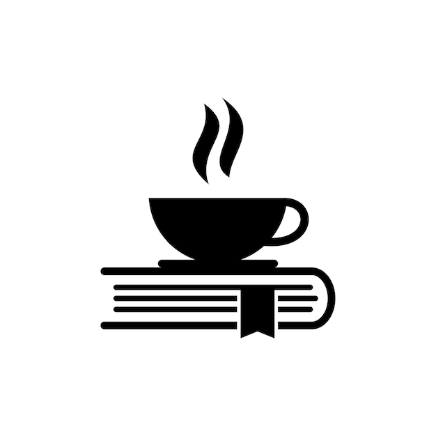 Conception De Modèle De Logo De Café Et De Livre