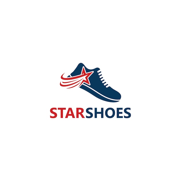 Conception De Modèle De Logo De Chaussures étoiles