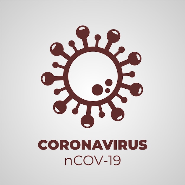 Vecteur conception de modèle de logo de coronavirus