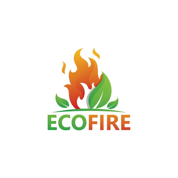 Conception De Modèle De Logo De Feu écologique