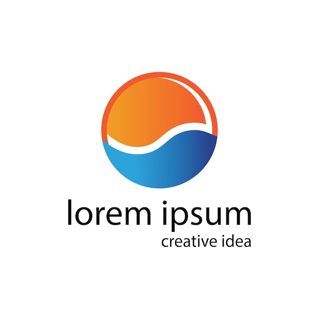 Conception de modèle de logo d'icône d'illustration vectorielle de soleil