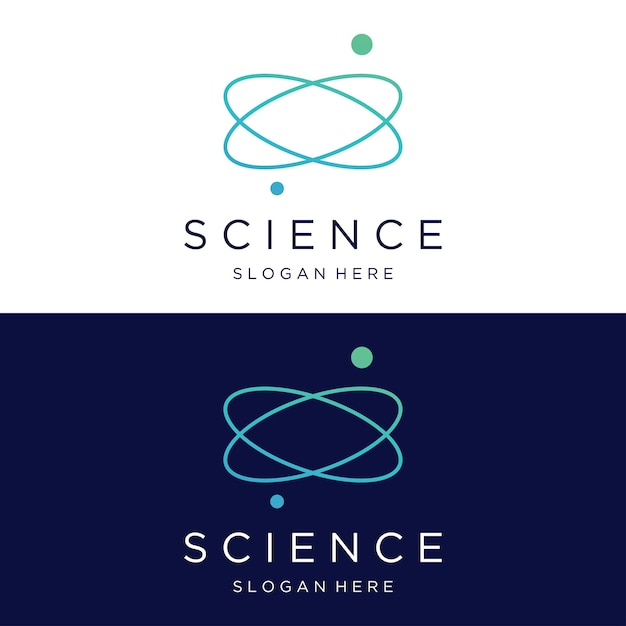 Conception de modèle de logo de laboratoire scientifique avec bulle de molécule avec concept moderneLogo pour la science de laboratoire d'entreprise