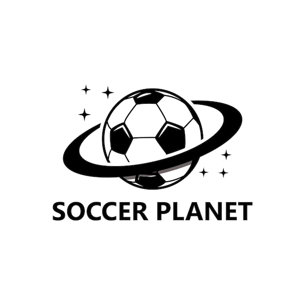 Conception De Modèle De Logo De Planète Football