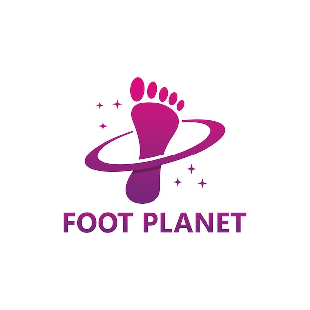 Conception De Modèle De Logo De Planète Pied