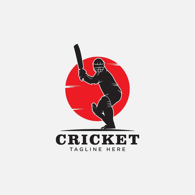 Conception De Modèle De Logo De Sport De Cricket