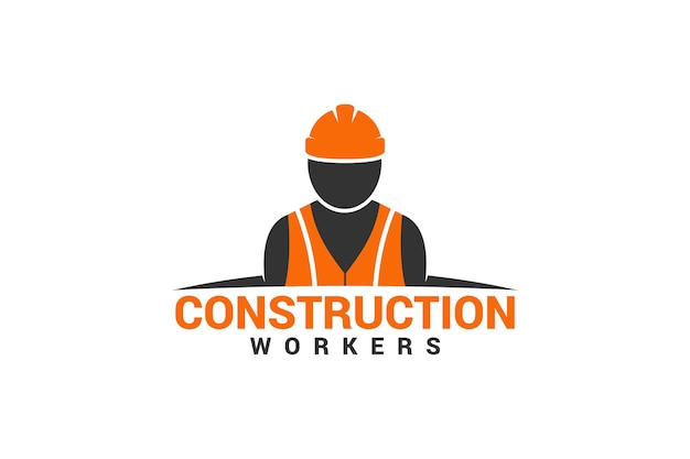 Conception De Modèle De Logo De Travailleur De La Construction