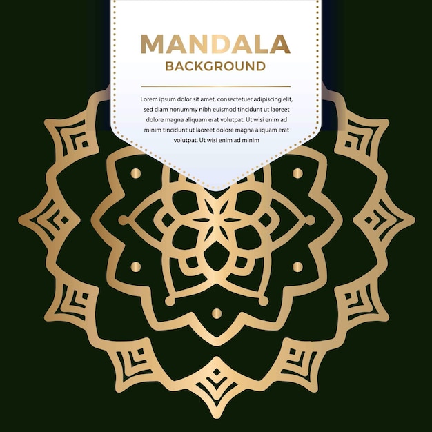 Vecteur conception de modèle de mandala ornemental de luxe étoile en illustration de couleur or