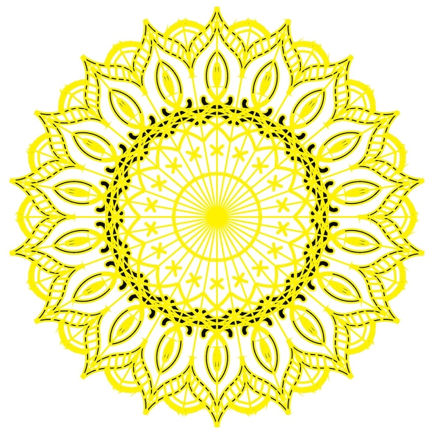 Conception de modèle de mandala ornemental or fleur arabe