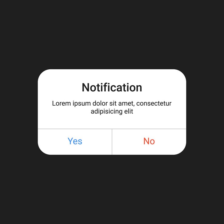 Conception de modèle de maquette d'interface de notification d'écran de smartphone avec fond transparent