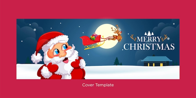 Conception de modèle de page de couverture joyeux Noël élégant et festif