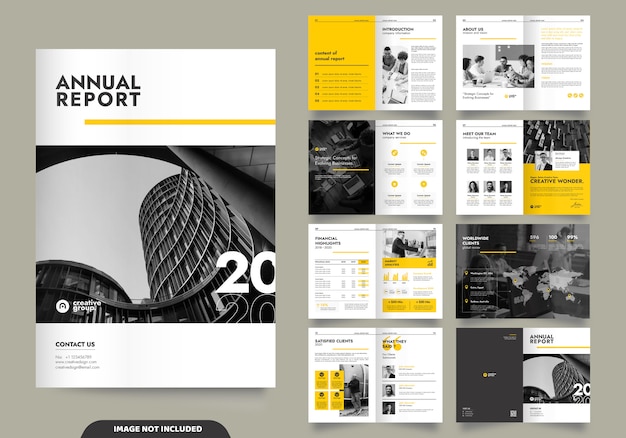 Vecteur conception de modèle avec page de couverture pour le profil de l'entreprise et les brochures
