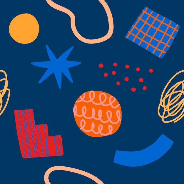 Conception de modèle plat abstrait doodle