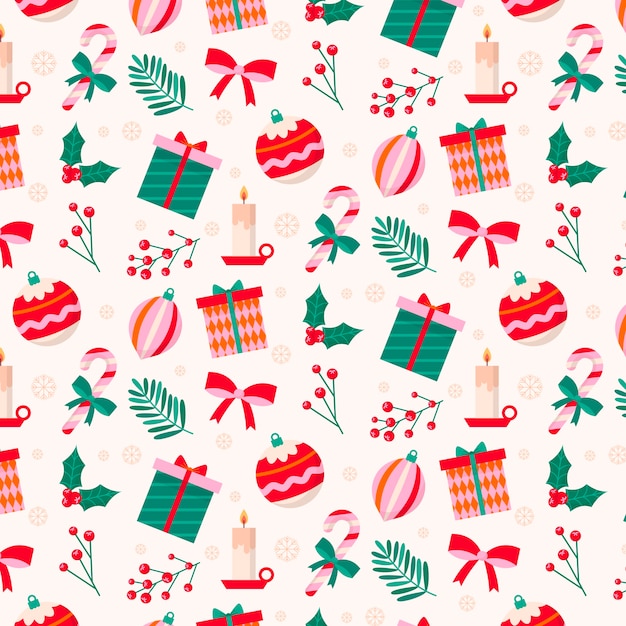 Conception de modèle plat pour la célébration de la saison de Noël