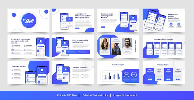 Conception De Modèle Powerpoint D'application Mobile