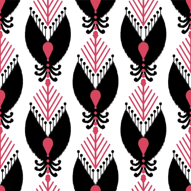 Vecteur conception de modèle sans couture d'ikat