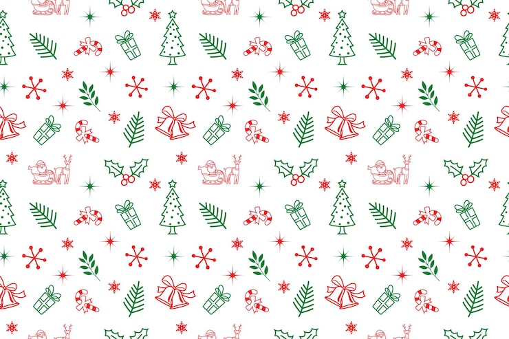Vecteur conception de modèle sans couture de noël. illustration vectorielle de noël et conception de modèle de nouvel an.