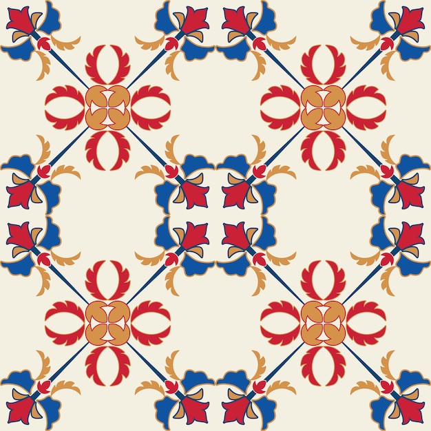 Conception De Modèle Sans Couture De Tuile. Avec Motif Coloré