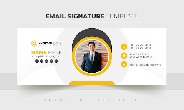 Conception De Modèle De Signature De Courrier électronique Professionnelle Et Propre