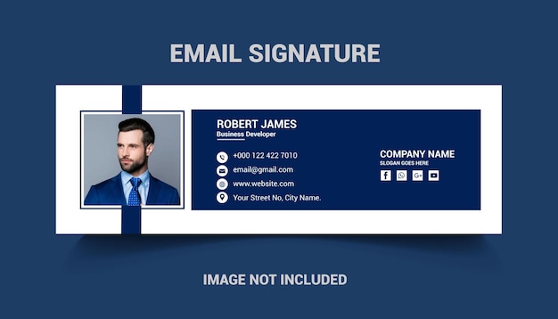 Conception de modèle de signature de courrier électronique