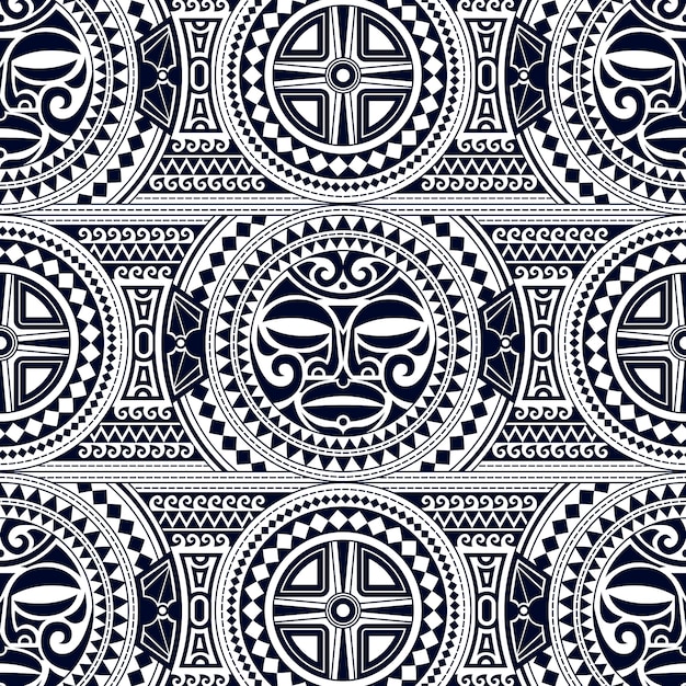 Conception de modèle de tatouage maori design plat