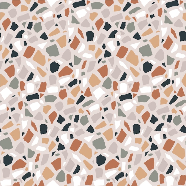 Vecteur conception de modèle de terrazzo coloré