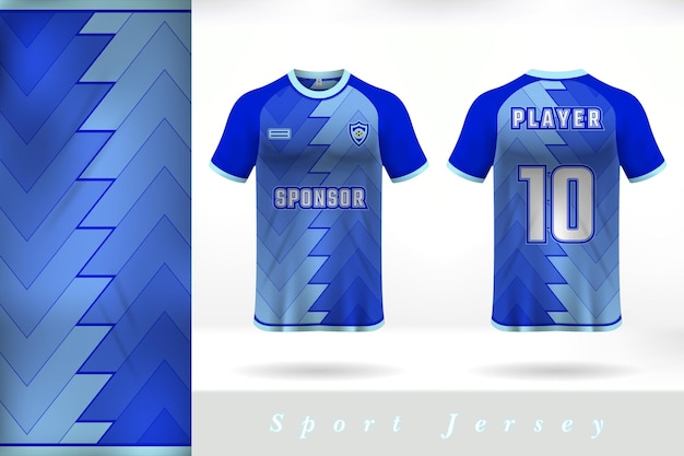 Conception De Modèle D'uniforme De Maillot De Sport Bleu